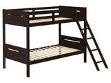 Littleton Espresso Twin / Twin Bunk Bed - Ornate Home