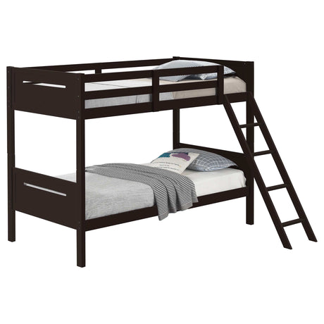 Littleton Espresso Twin / Twin Bunk Bed - Ornate Home