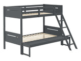 Littleton Grey Twin / Full Bunk Bed - Ornate Home