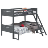 Littleton Grey Twin / Full Bunk Bed - Ornate Home