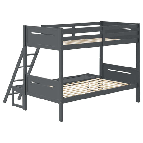 Littleton Grey Twin / Full Bunk Bed - Ornate Home