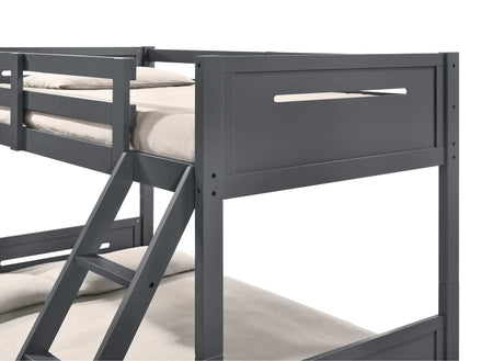 Littleton Grey Twin / Full Bunk Bed - Ornate Home