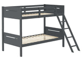Littleton Grey Twin / Twin Bunk Bed - Ornate Home