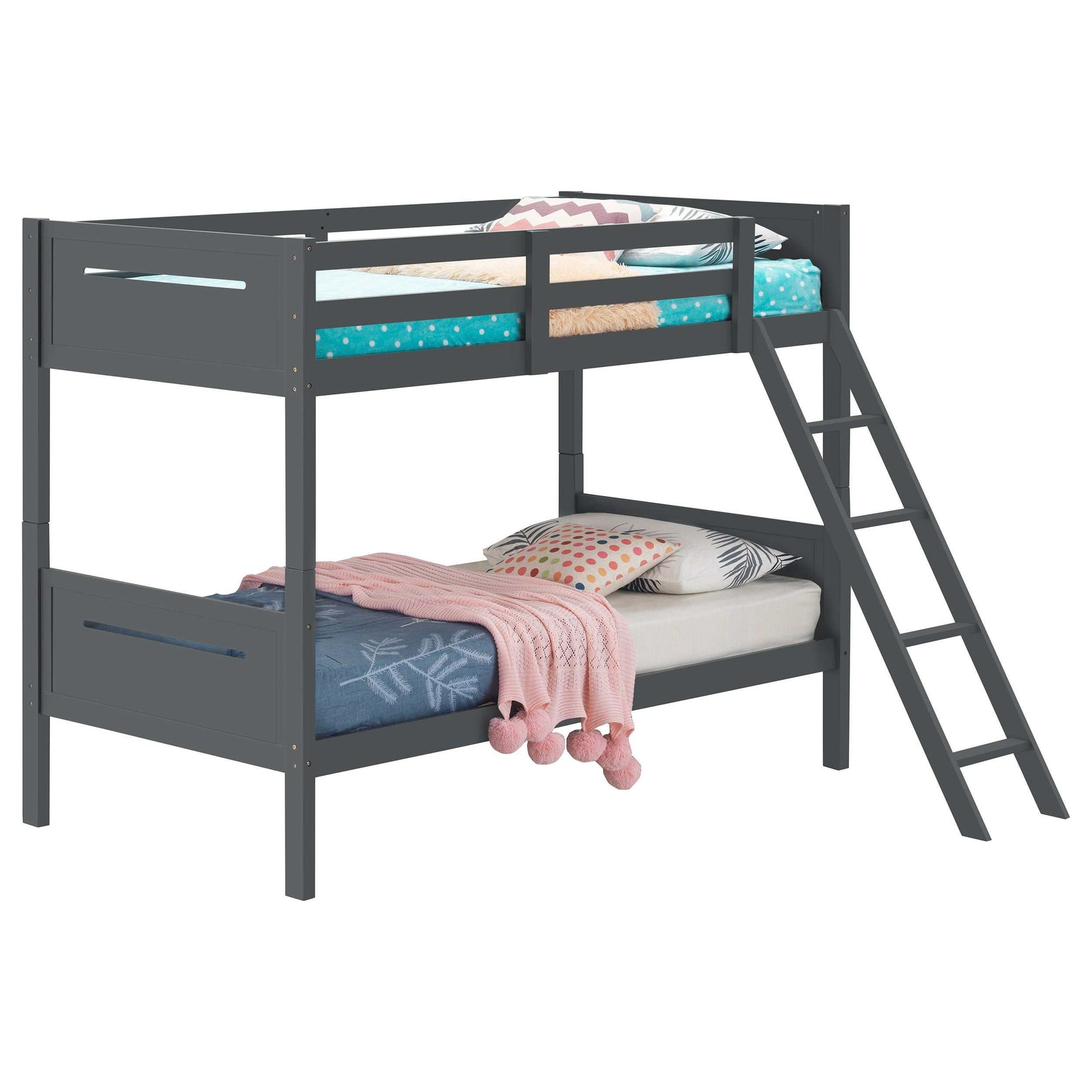 Littleton Grey Twin / Twin Bunk Bed - Ornate Home