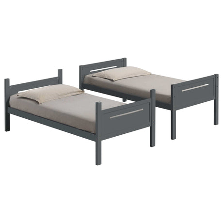 Littleton Grey Twin / Twin Bunk Bed - Ornate Home