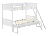 Littleton White Twin / Full Bunk Bed - Ornate Home