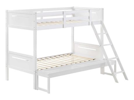 Littleton White Twin / Full Bunk Bed - Ornate Home