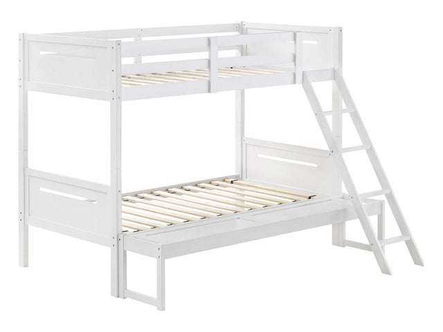 Littleton White Twin / Full Bunk Bed - Ornate Home