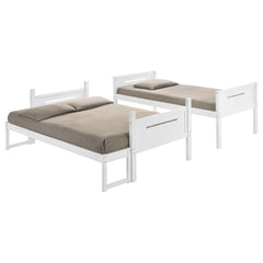 Littleton White Twin / Full Bunk Bed - Ornate Home