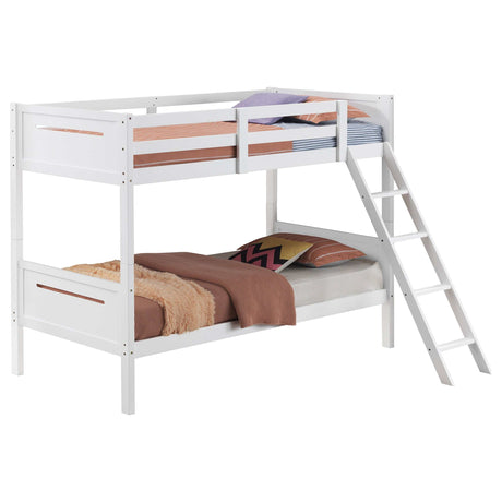 Littleton White Twin / Twin Bunk Bed - Ornate Home