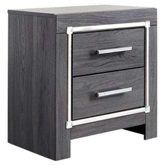 Lodanna Gray King Panel Bed w/ LED & Storage FB Bedroom Set / 4pc - Ornate Home