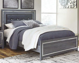 Lodanna Gray Queen Panel Bed w/ LED Bedroom Set / 4pc - Ornate Home