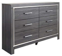 Lodanna Gray Queen Panel Bed w/ LED Bedroom Set / 4pc - Ornate Home