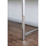 Loke White/Chrome Computer Desk - Ornate Home