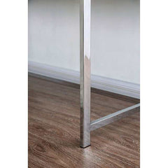 Loke White/Chrome Computer Desk - Ornate Home