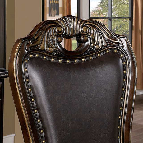 Lombardy Walnut/Dark Brown Side Chair - Ornate Home