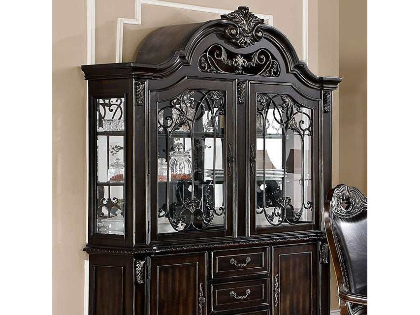 Lombardy Walnut Hutch & Buffet - Ornate Home