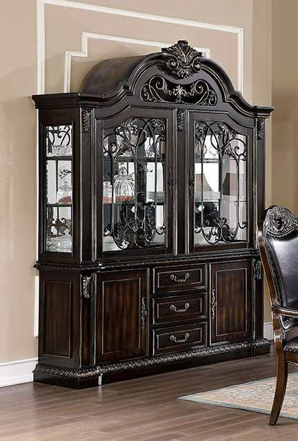 Lombardy Walnut Hutch & Buffet - Ornate Home