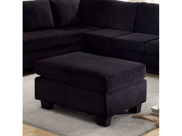 Lomma Black Ottoman - Ornate Home