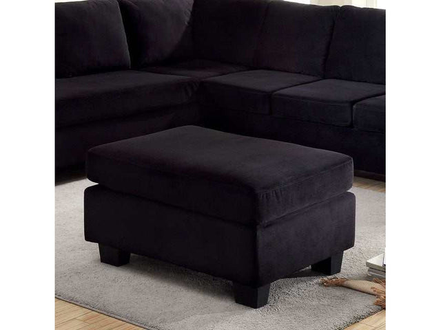 Lomma Black Ottoman - Ornate Home
