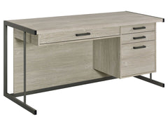 Loomis Whitewashed Grey Computer Desk - Ornate Home