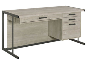 Loomis Whitewashed Grey Computer Desk - Ornate Home