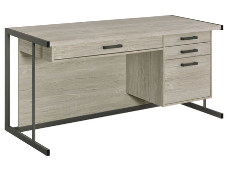 Loomis Whitewashed Grey Computer Desk - Ornate Home