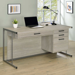 Loomis Whitewashed Grey Computer Desk - Ornate Home
