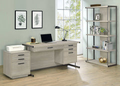 Loomis Whitewashed Grey Computer Desk - Ornate Home