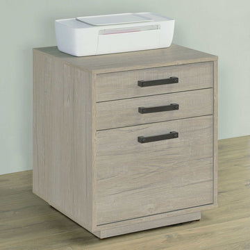 Loomis Whitewashed Grey File Cabinet - Ornate Home