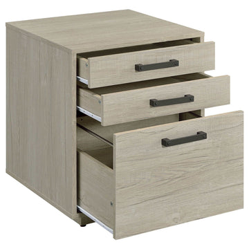 Loomis Whitewashed Grey File Cabinet - Ornate Home