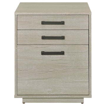 Loomis Whitewashed Grey File Cabinet - Ornate Home