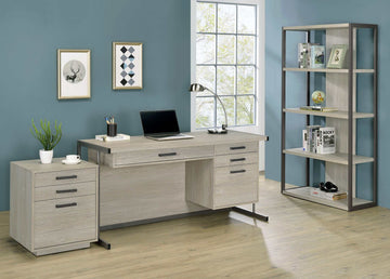 Loomis Whitewashed Grey File Cabinet - Ornate Home