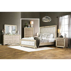 Loraine Champagne Queen Bed - Ornate Home