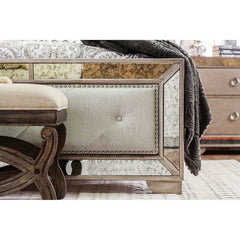 Loraine Champagne Queen Bed - Ornate Home