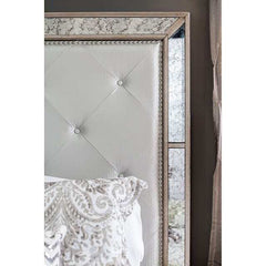 Loraine Champagne Queen Bed - Ornate Home