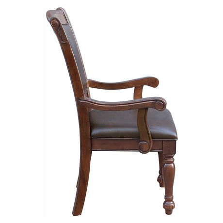 Lordsburg Brown Cherry Arm Chair (Set of 2) - Ornate Home