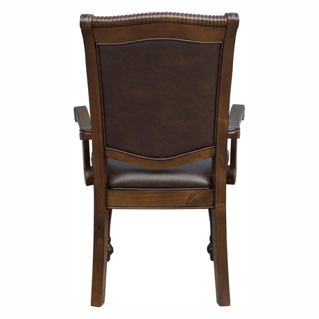 Lordsburg Brown Cherry Arm Chair (Set of 2) - Ornate Home