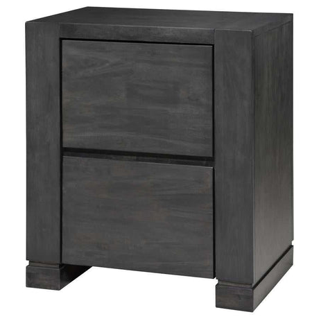 Lorenzo Dark Grey Nightstand - Ornate Home