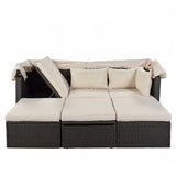 Los Padres Patio Rectangle Daybed Beige - Ornate Home