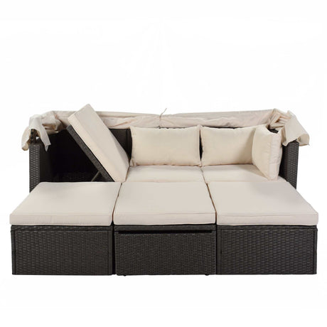 Los Padres Patio Rectangle Daybed Beige - Ornate Home