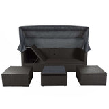 Los Padres Patio Rectangle Daybed Gray - Ornate Home