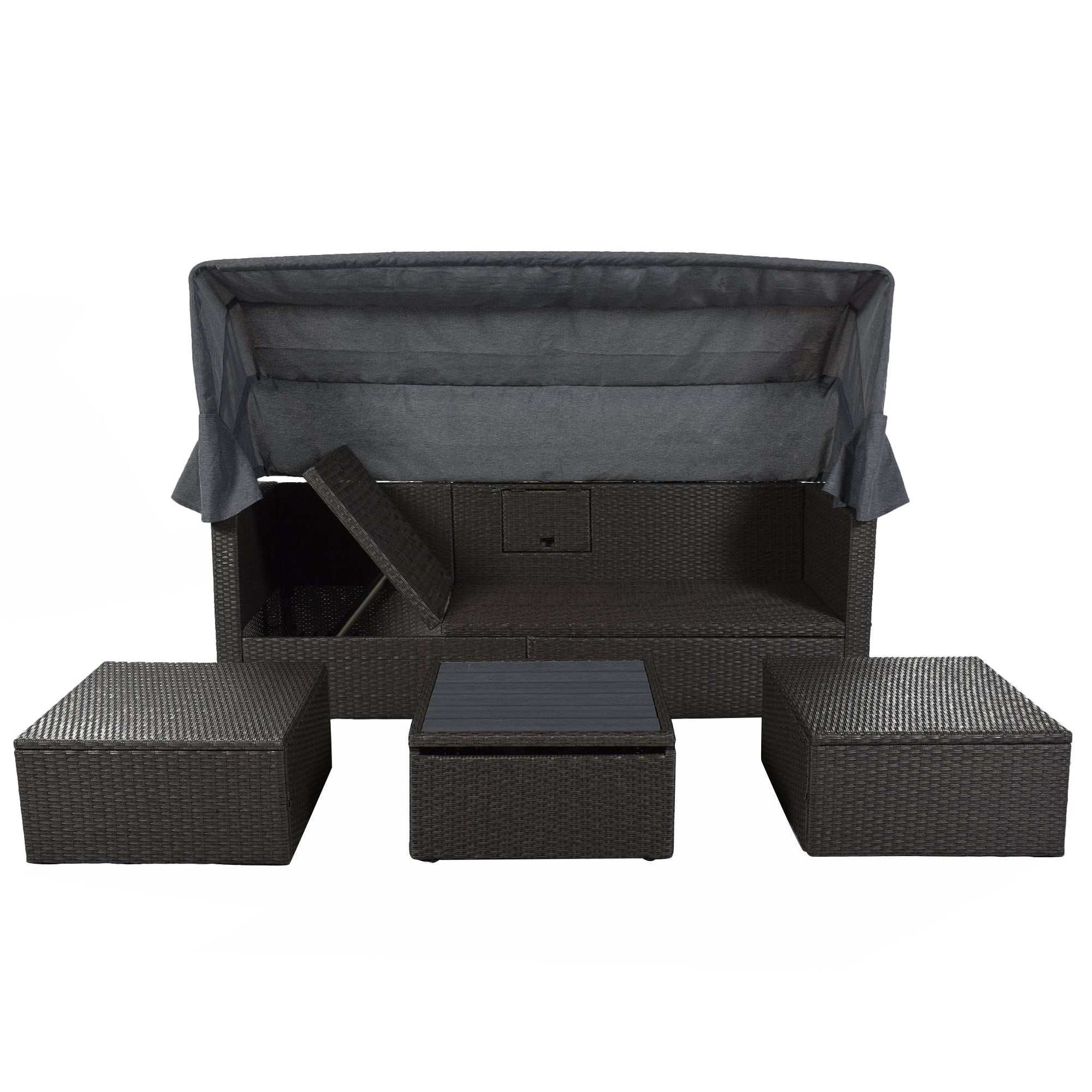 Los Padres Patio Rectangle Daybed Gray - Ornate Home