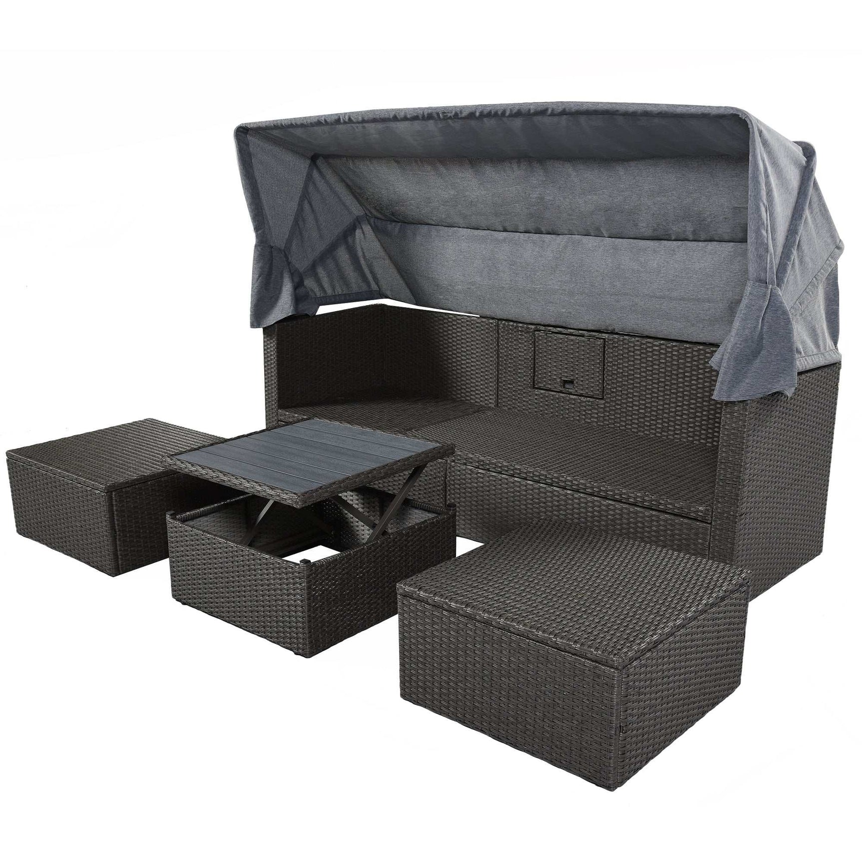 Los Padres Patio Rectangle Daybed Gray - Ornate Home