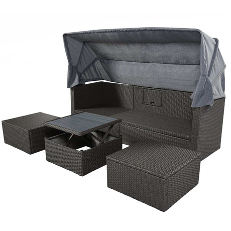 Los Padres Patio Rectangle Daybed Gray - Ornate Home