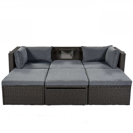 Los Padres Patio Rectangle Daybed Gray - Ornate Home
