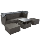 Los Padres Patio Rectangle Daybed Gray - Ornate Home
