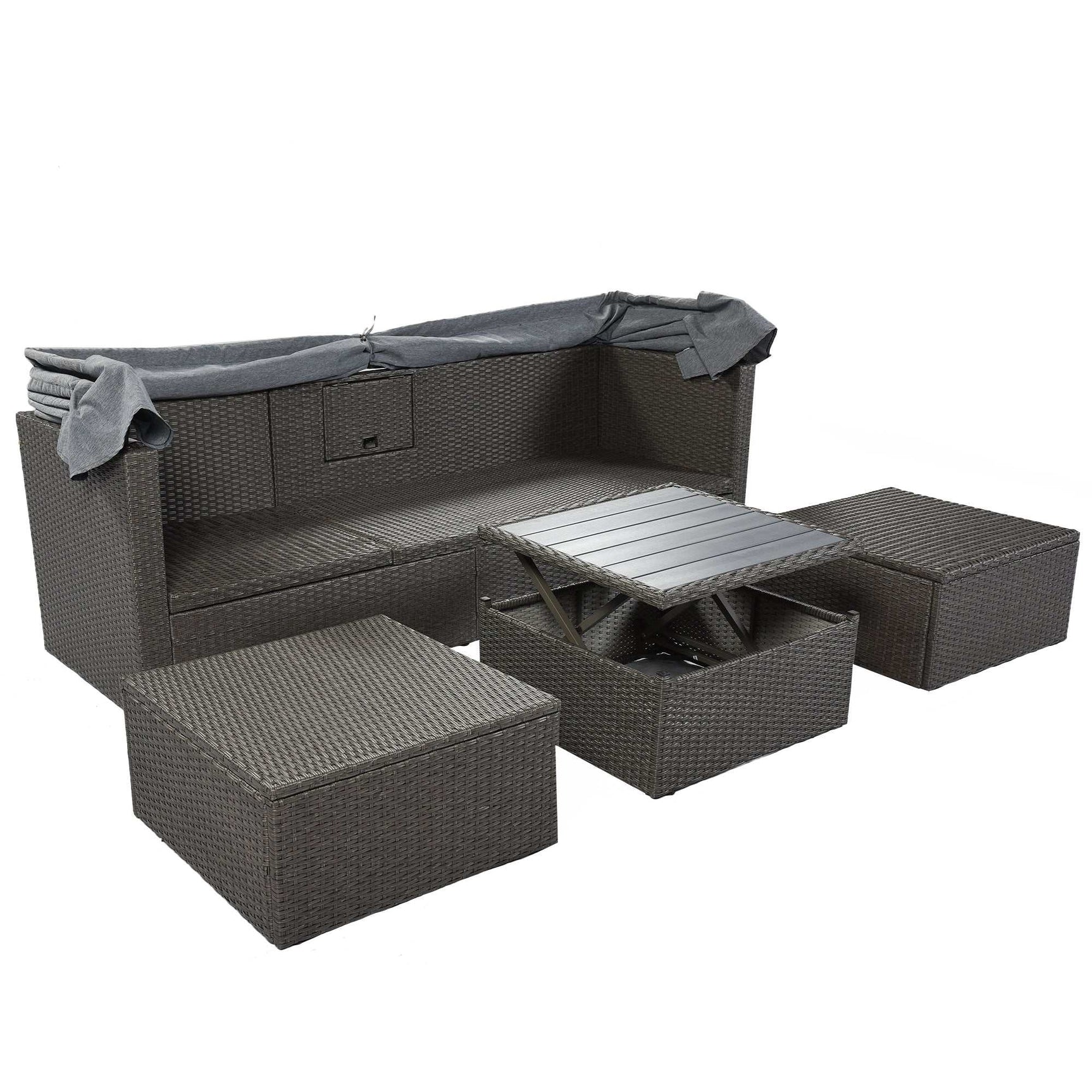 Los Padres Patio Rectangle Daybed Gray - Ornate Home