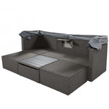 Los Padres Patio Rectangle Daybed Gray - Ornate Home