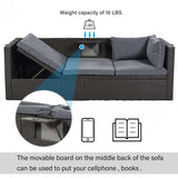 Los Padres Patio Rectangle Daybed Gray - Ornate Home